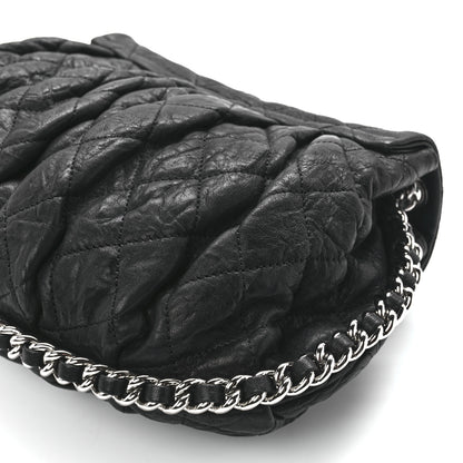 Chanel Washed Lambskin Quilted Medium Chain Around Messenger Black 12 of 12