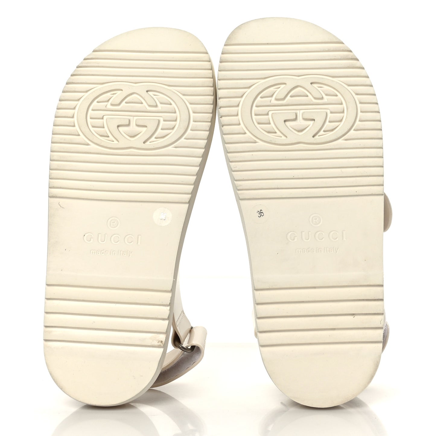 Rubber Mini Double G Womens Isla Dad Sandals 38 Dusty White