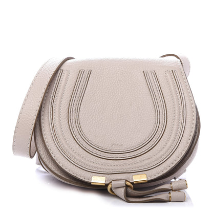 Chloe Calfskin Mini Marcie Round Crossbody Bag Abstract White 1 of 10