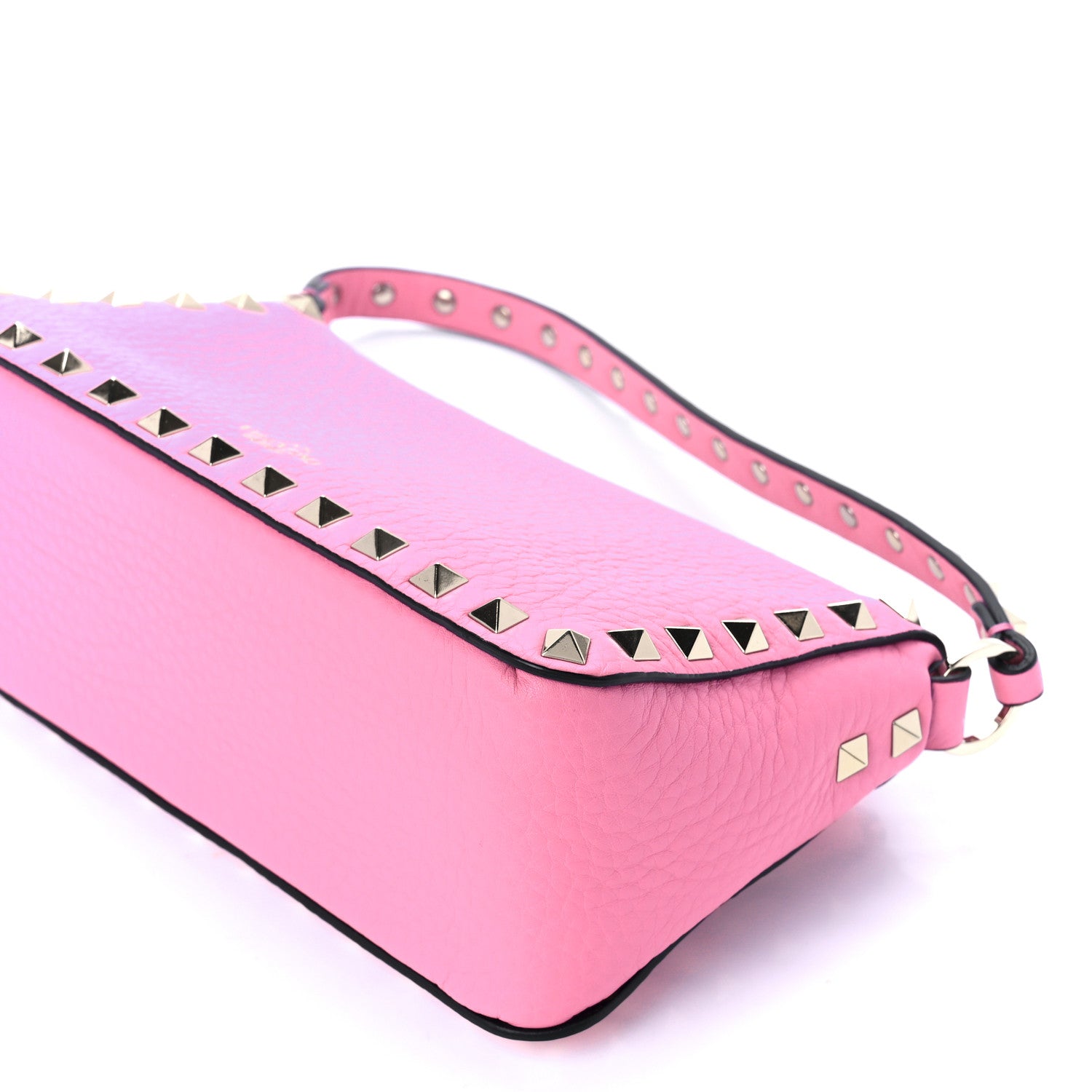 Valentino Garavani Pebbled Calfskin Small Rockstud Flip Lock Shoulder Bag Dawn Pink 9 of 11