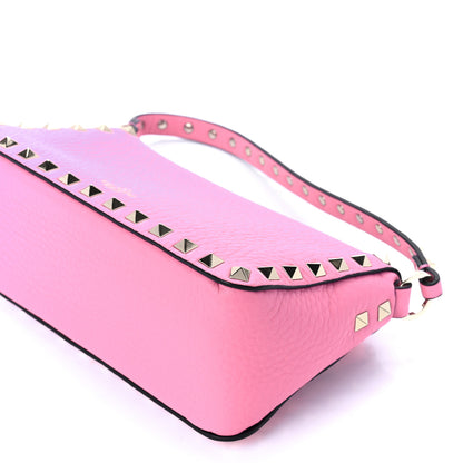 Valentino Garavani Pebbled Calfskin Small Rockstud Flip Lock Shoulder Bag Dawn Pink 9 of 11