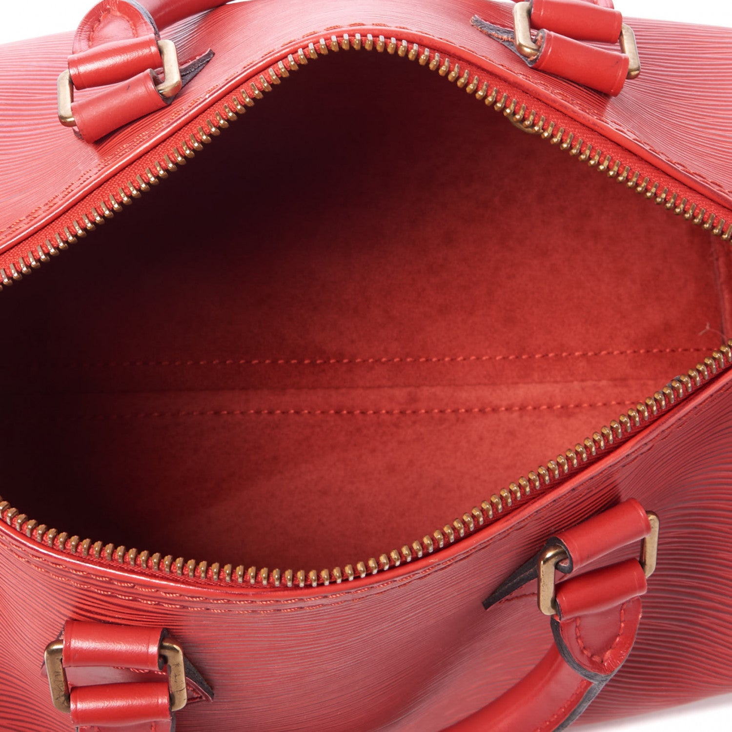Louis Vuitton Epi Speedy 25 Castillan Red 9 of 10