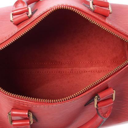 Louis Vuitton Epi Speedy 25 Castillan Red 9 of 10