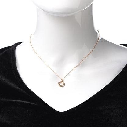 Cartier 18K Pink Yellow White Gold Diamond Trinity Pendant Necklace 2 of 5