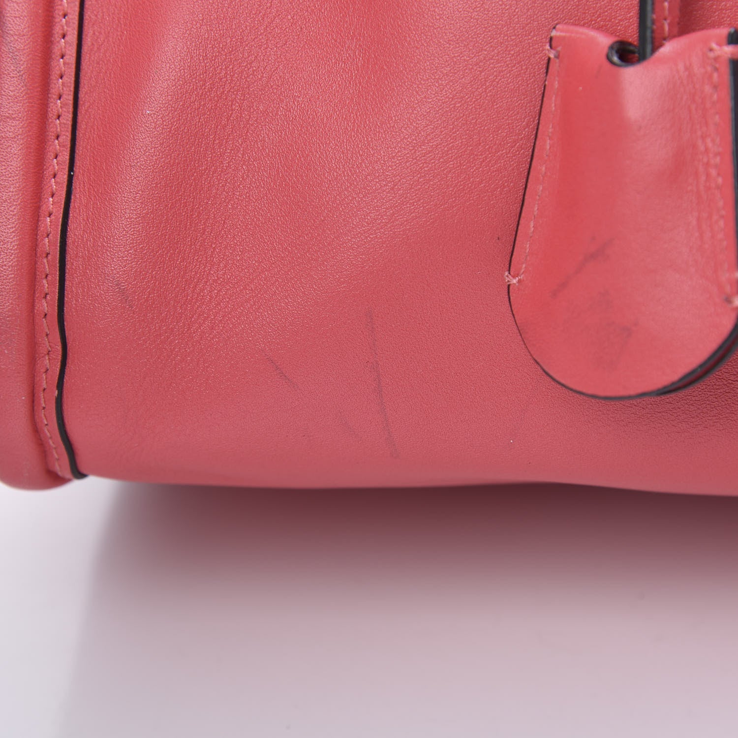 Alexander McQueen Pebbled Calfskin Large Skull Padlock Zip Around Tote Pink 13 of 15