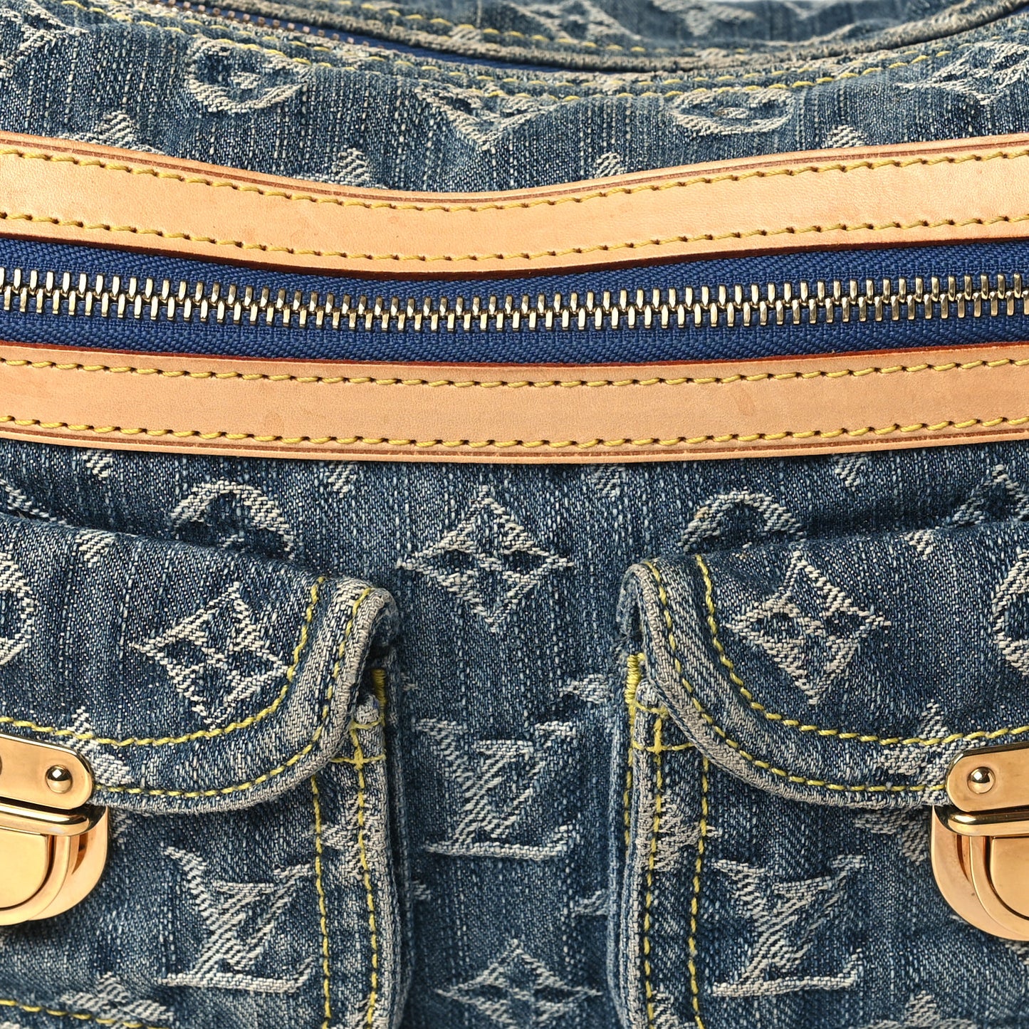 Monogram Denim Baggy PM Blue
