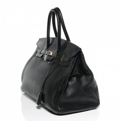 Hermes Taurillon Clemence Birkin 35 Black 4 of 7