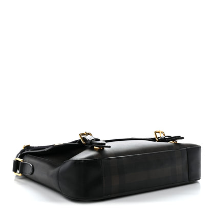 Burberry Smoked Check Medium Hendley Messenger Bag Black 4 of 10