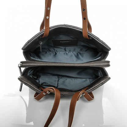 Chanel Glazed Calfskin On the Road Zip Tote Grey 5 of 7