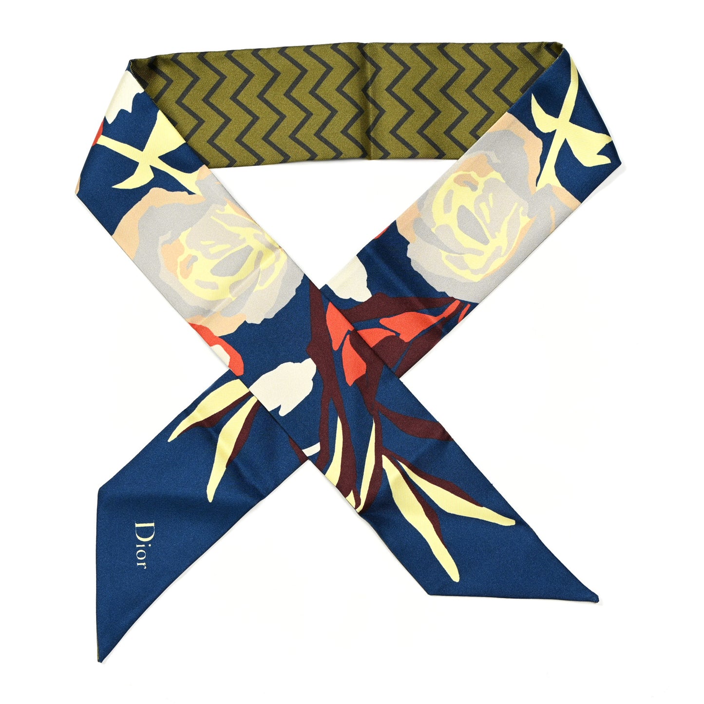 Silk Mitzah Scarf Blue Green
