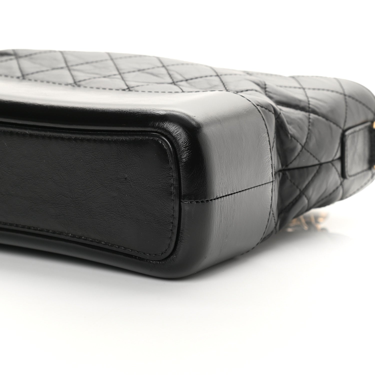 Chanel Aged Calfskin Quilted Medium Gabrielle Hobo Black 10 of 13