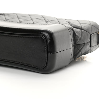 Chanel Aged Calfskin Quilted Medium Gabrielle Hobo Black 10 of 13