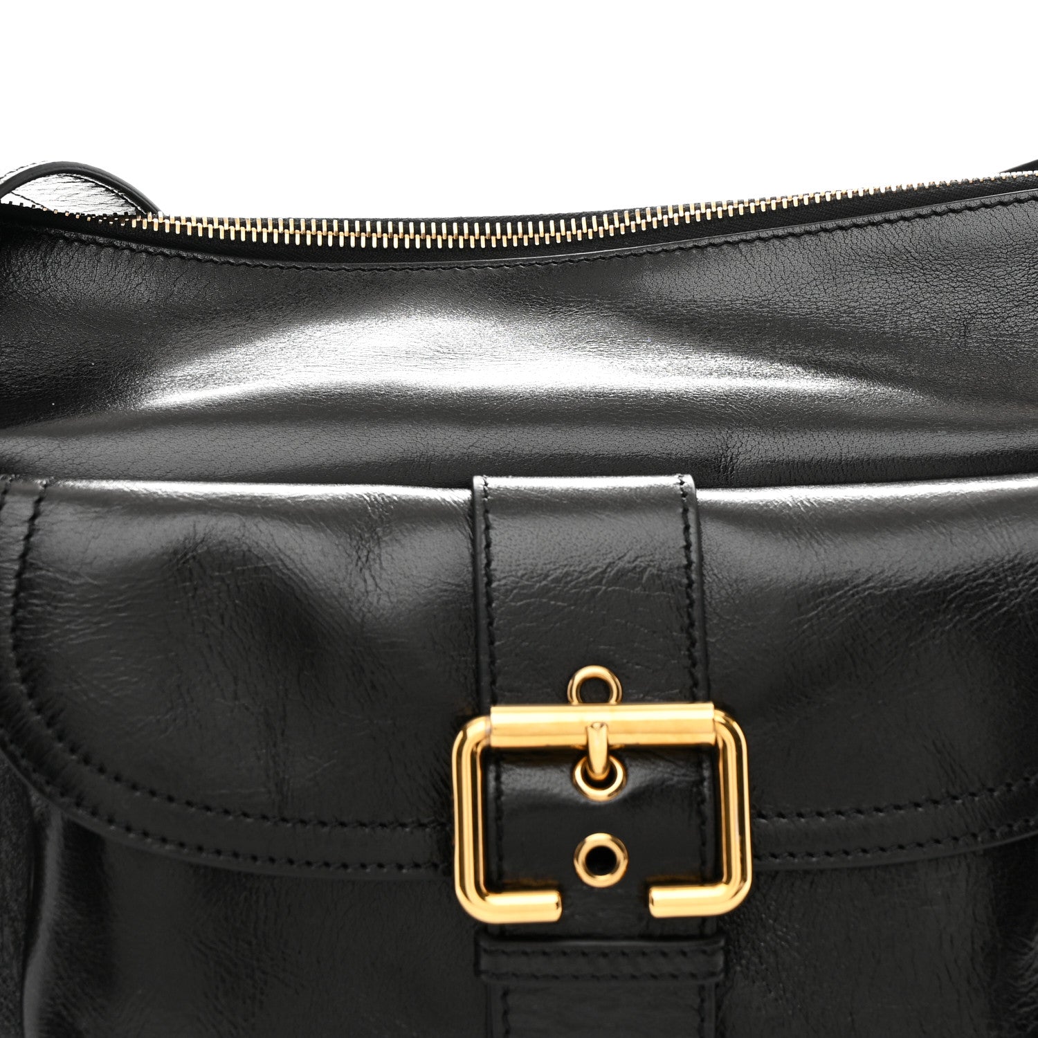 Chloe Shiny Calfskin Medium Double Carry Camera Bag Black 8 of 10