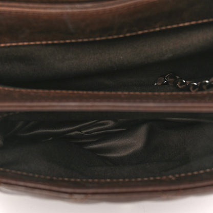 Chanel Lambskin Quilted Large Chanel 3 Flap Dark Brown 5 of 12