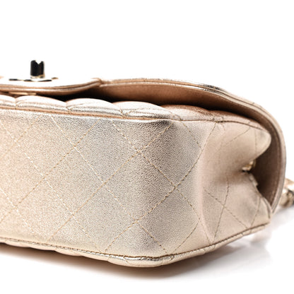 Chanel Metallic Lambskin Quilted Mini Rectangular Flap Gold 7 of 11