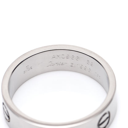 Cartier 18K White Gold 5.5mm LOVE Ring 59 8.75 5 of 5