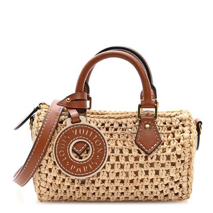 Louis Vuitton Raffia Nano Speedy Natural Tan 1 of 9