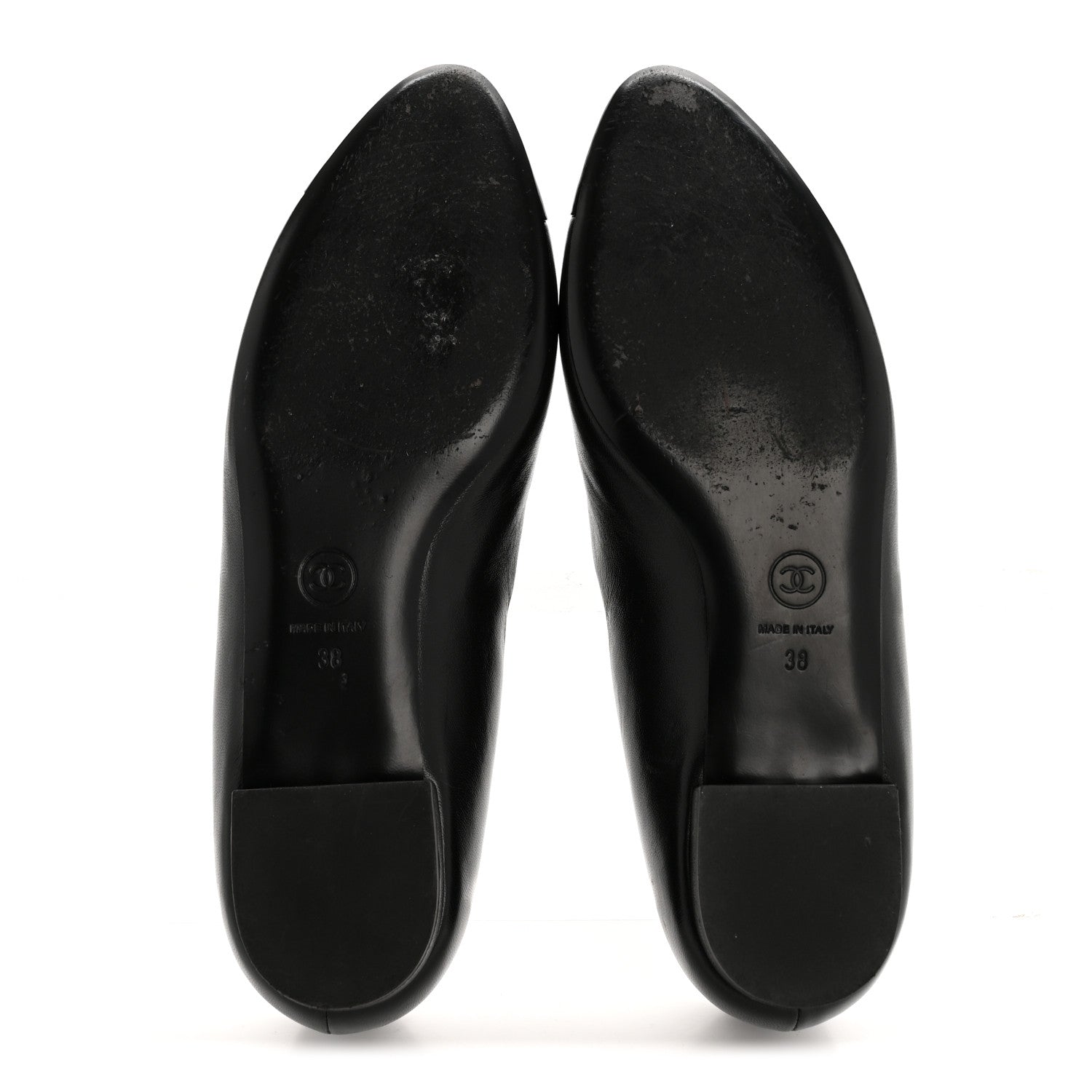 Chanel Lambskin Patent Calfskin Camellia Cap Toe Loafers 38 Black 6 of 10