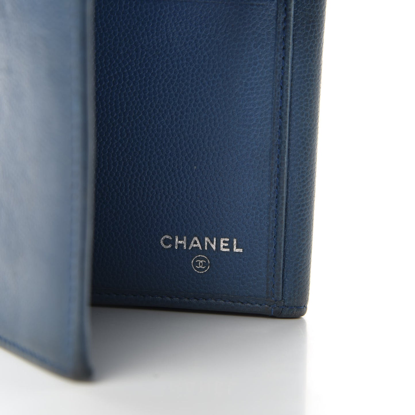 Caviar Sevruga CC Long Flap French Wallet Blue