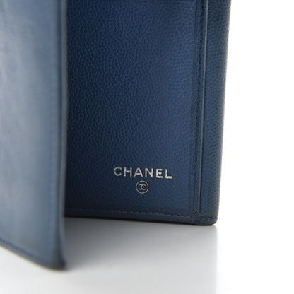 Chanel Caviar Sevruga CC Long Flap French Wallet Blue 7 of 8