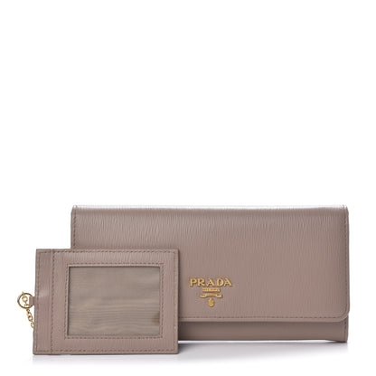 Prada Vitello Move Continental Flap Travel Wallet Cammeo 1 of 10