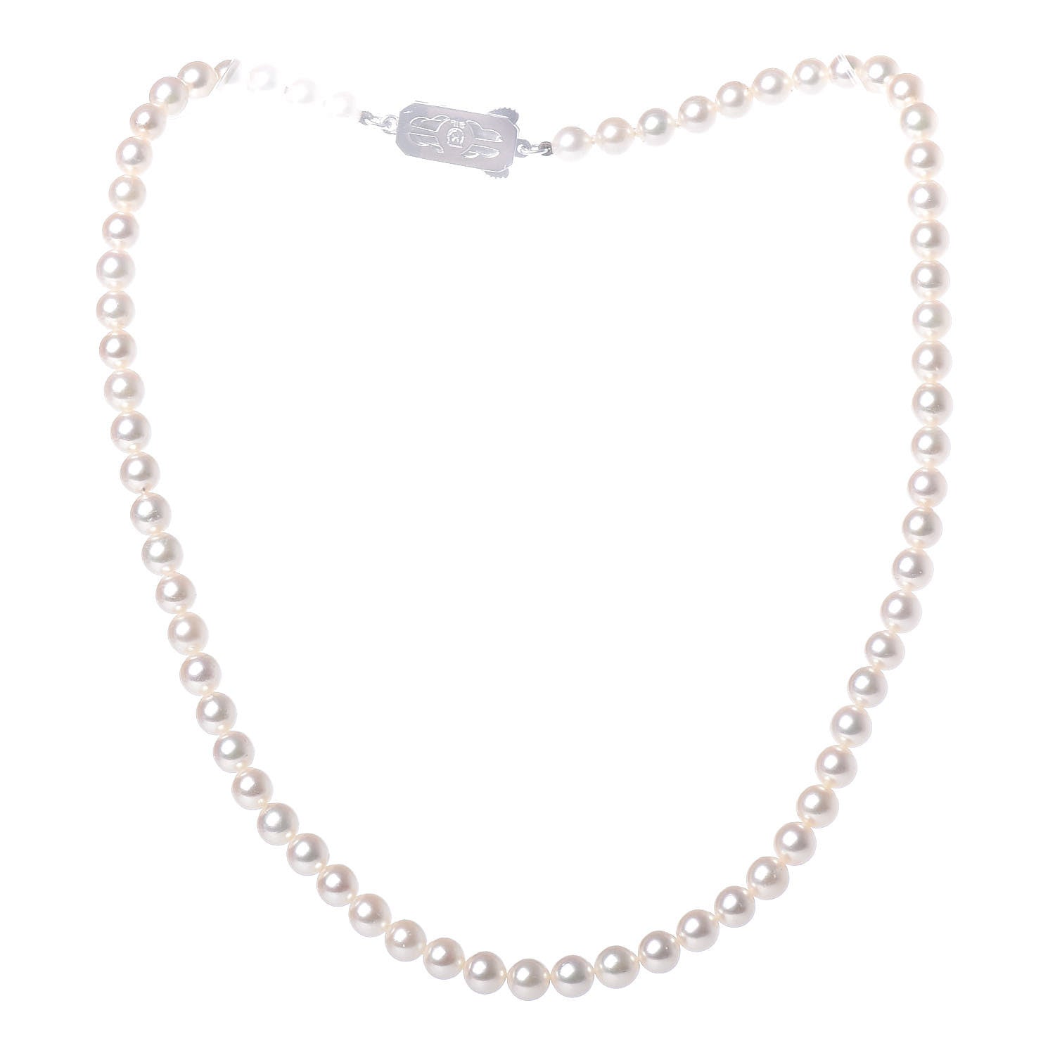 Mikimoto Sterling Silver Akoya Pearl 4.5-5mm Strand Necklace 1 of 6