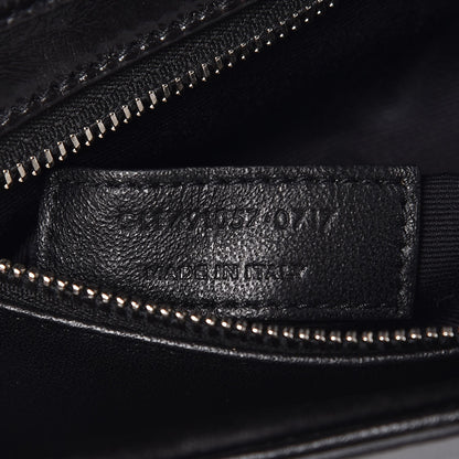 Saint Laurent Glossed Calfskin Crystal Fetiche Clutch Nero Black 7 of 7