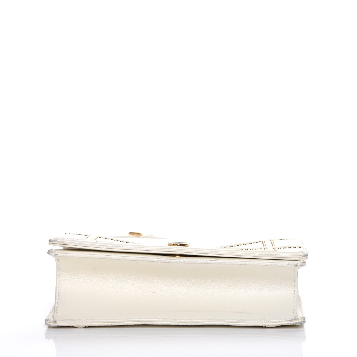 Christian Dior Lambskin Studded Medium Diorama Flap Bag Latte 6 of 24