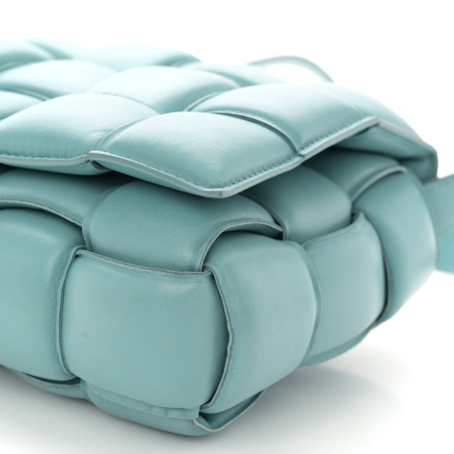 Nappa Maxi Intrecciato Padded Cassette Crossbody Bag Linoleum