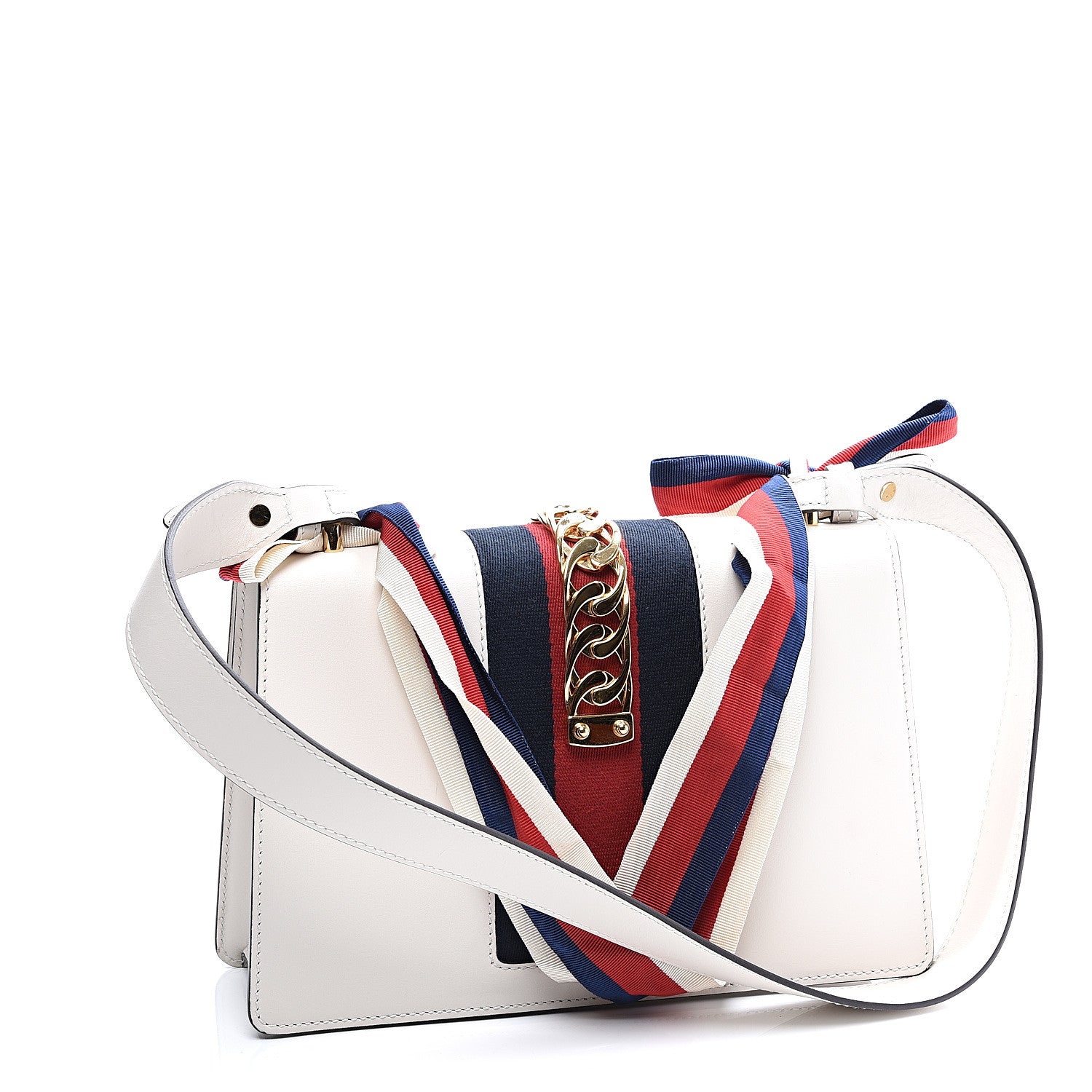 Gucci Calfskin Small Sylvie Shoulder Bag Off White 2 of 11