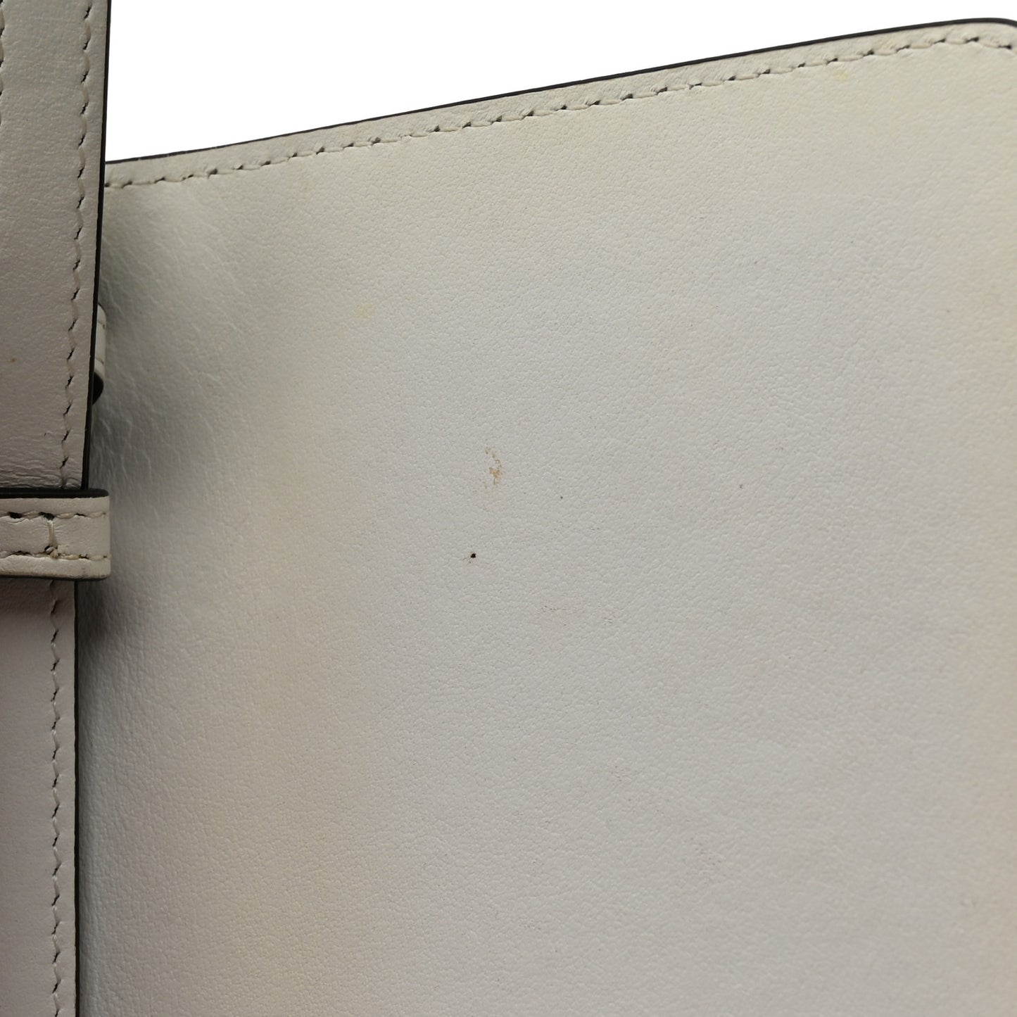 Calfskin Spikes Boudoir Wristlet White