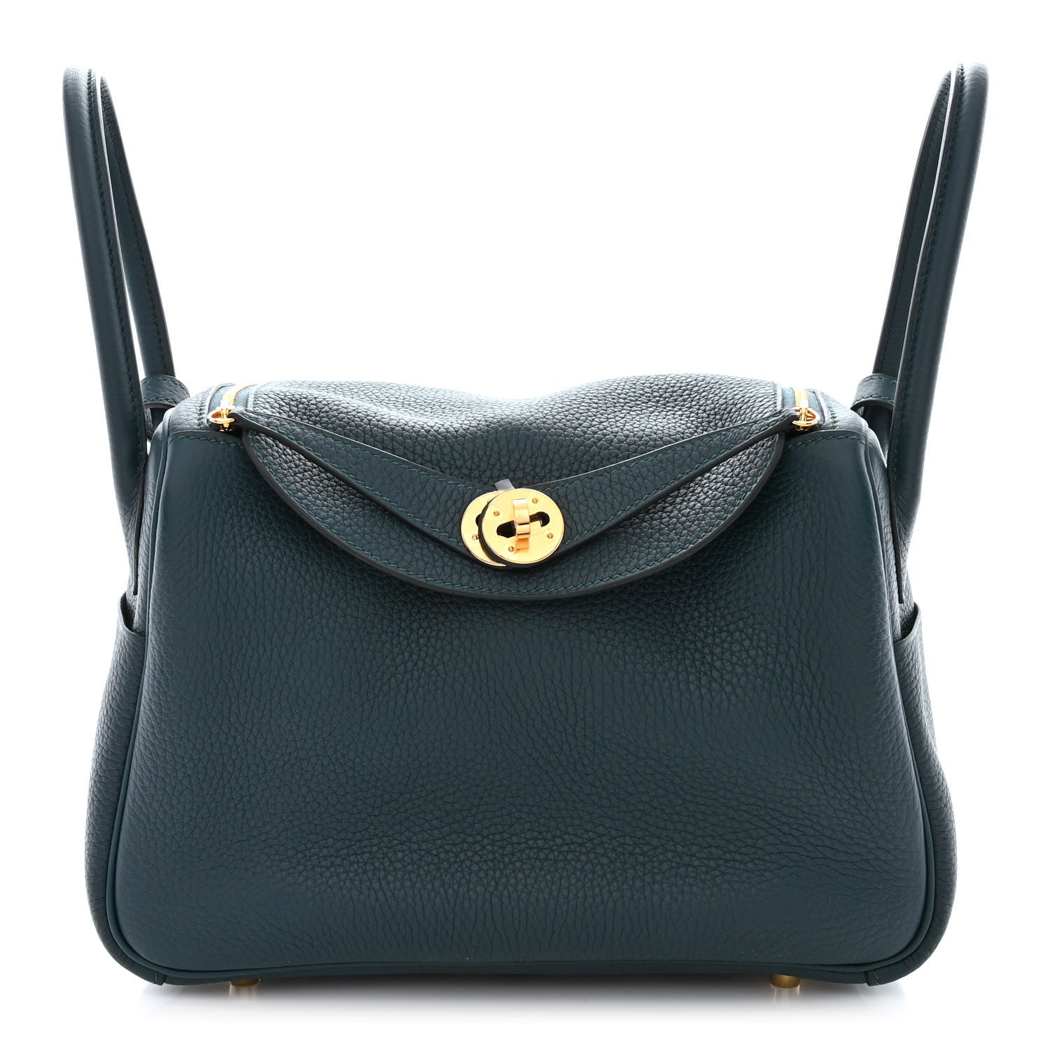 Hermes Taurillon Clemence Lindy 26 Vert Cypress 1 of 11