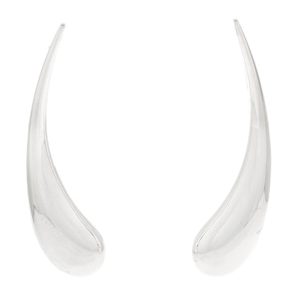 Tiffany Sterling Silver Elsa Peretti Teardrop Drop Earrings 1 of 4