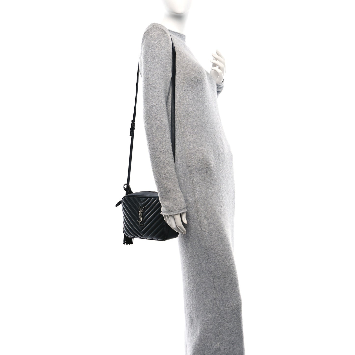 Calfskin Matelasse Monogram Lou Camera Bag Black