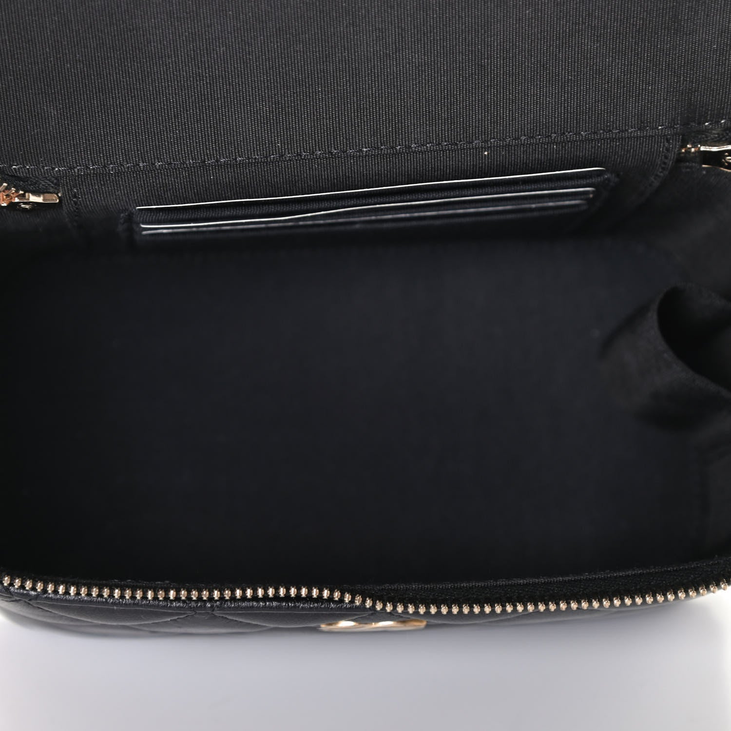 Chanel Lambskin Quilted Small Top Handle Vanity Case With Chain Black 3 of 4