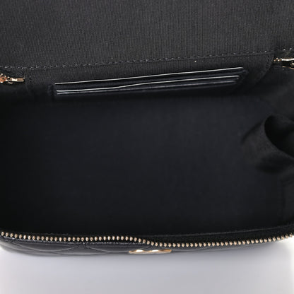 Chanel Lambskin Quilted Small Top Handle Vanity Case With Chain Black 3 of 4