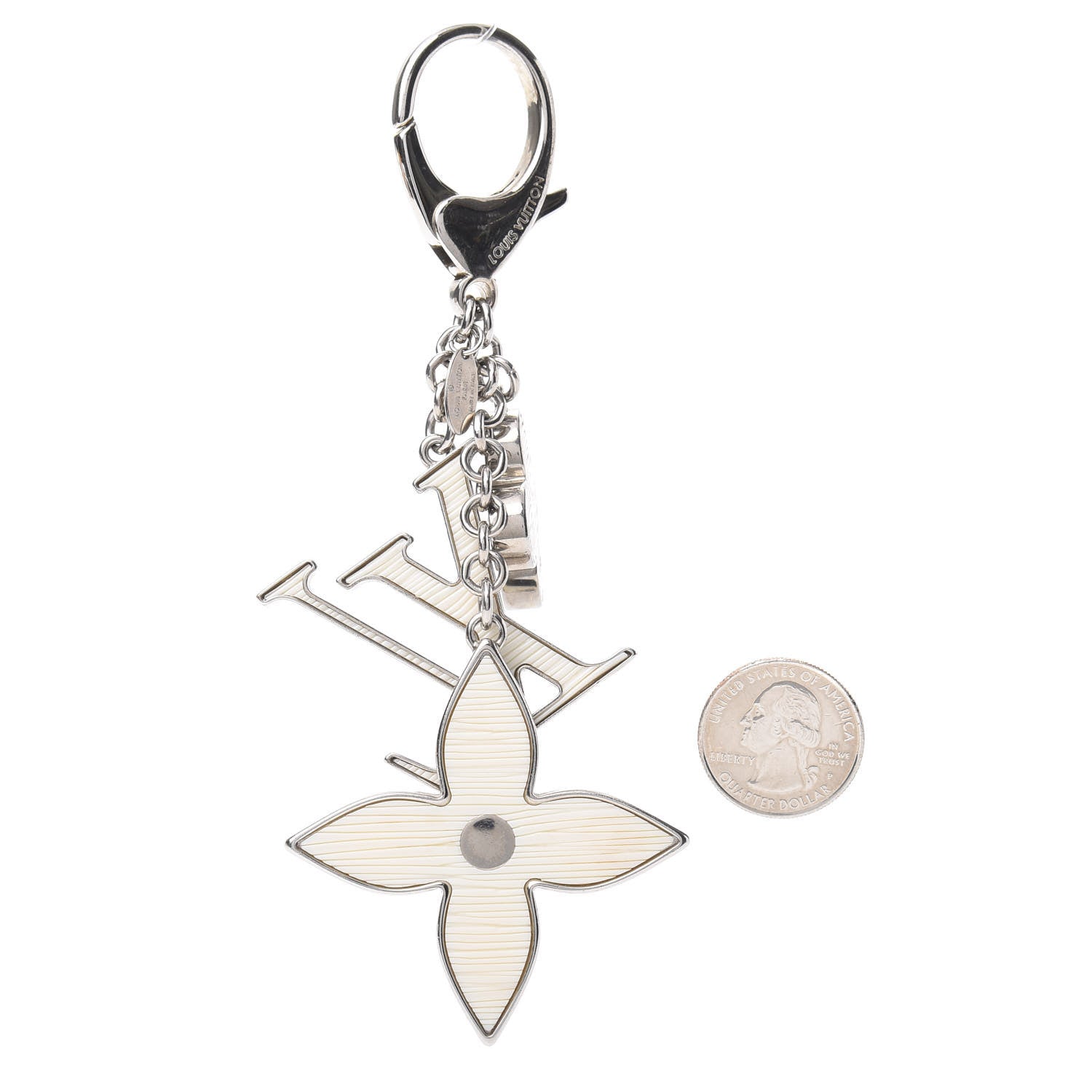 Louis Vuitton Fleur d'Epi Bag Charm Ivory 2 of 5