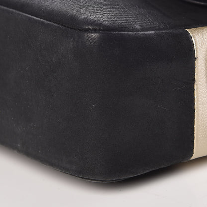 Chanel Caviar Iridescent Calfskin Duo Medium Double Flap Light Gold Black 11 of 20