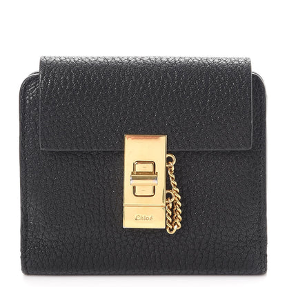 Chloe Grained Lambskin Drew Square Wallet Black 1 of 10