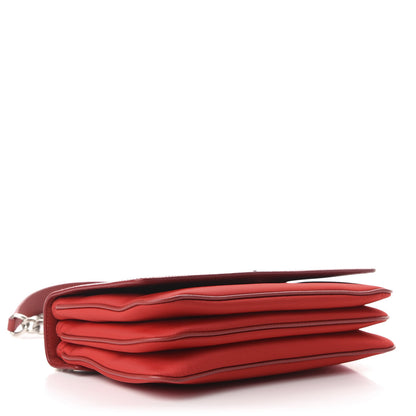 Prada Saffiano Tessuto Nylon Chain Shoulder Bag Rosso 5 of 11