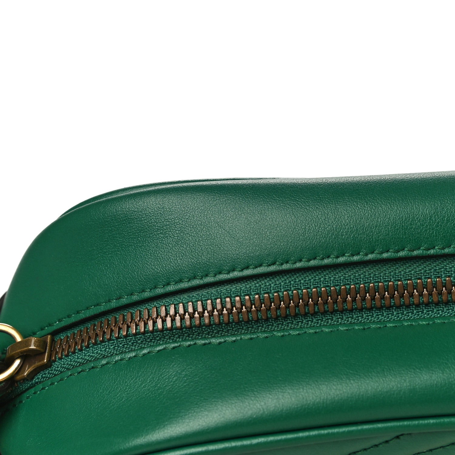 Gucci Calfskin Matelasse Small GG Marmont Chain Shoulder Bag Emerald Green 17 of 21