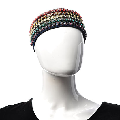 Gucci Metallic Crystal Embellished Webby Headband 57 Rainbow 2 of 6