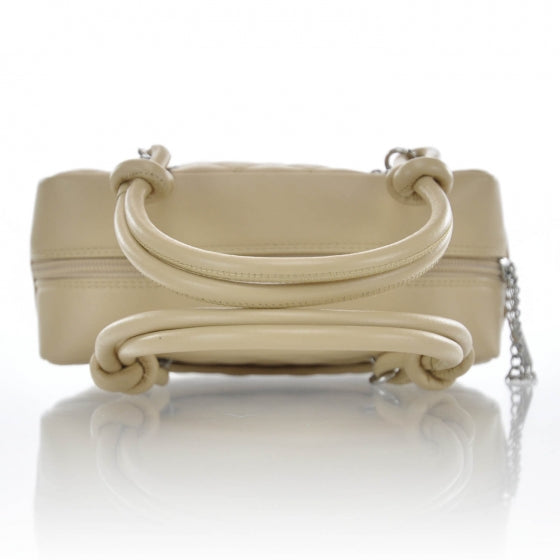 Calfskin Quilted Small Cambon Bowler Beige