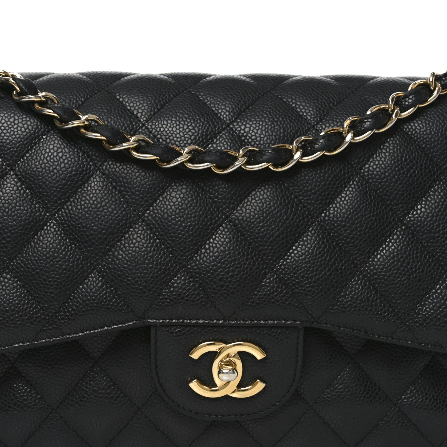 Chanel Caviar Quilted Jumbo Double Flap Black 14 of 19
