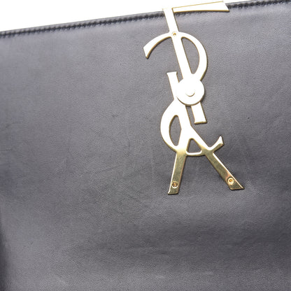 Saint Laurent Lambskin Matelasse Monogram Large Vicky Chain Bag Black 10 of 12