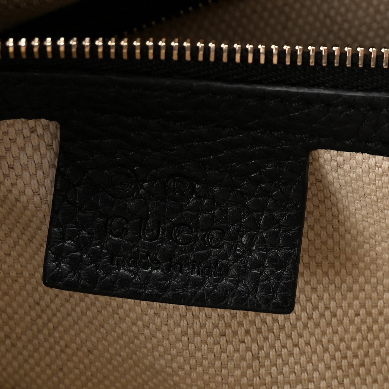 Gucci Pebbled Calfskin Medium Soho Chain Shoulder Bag Black 6 of 10
