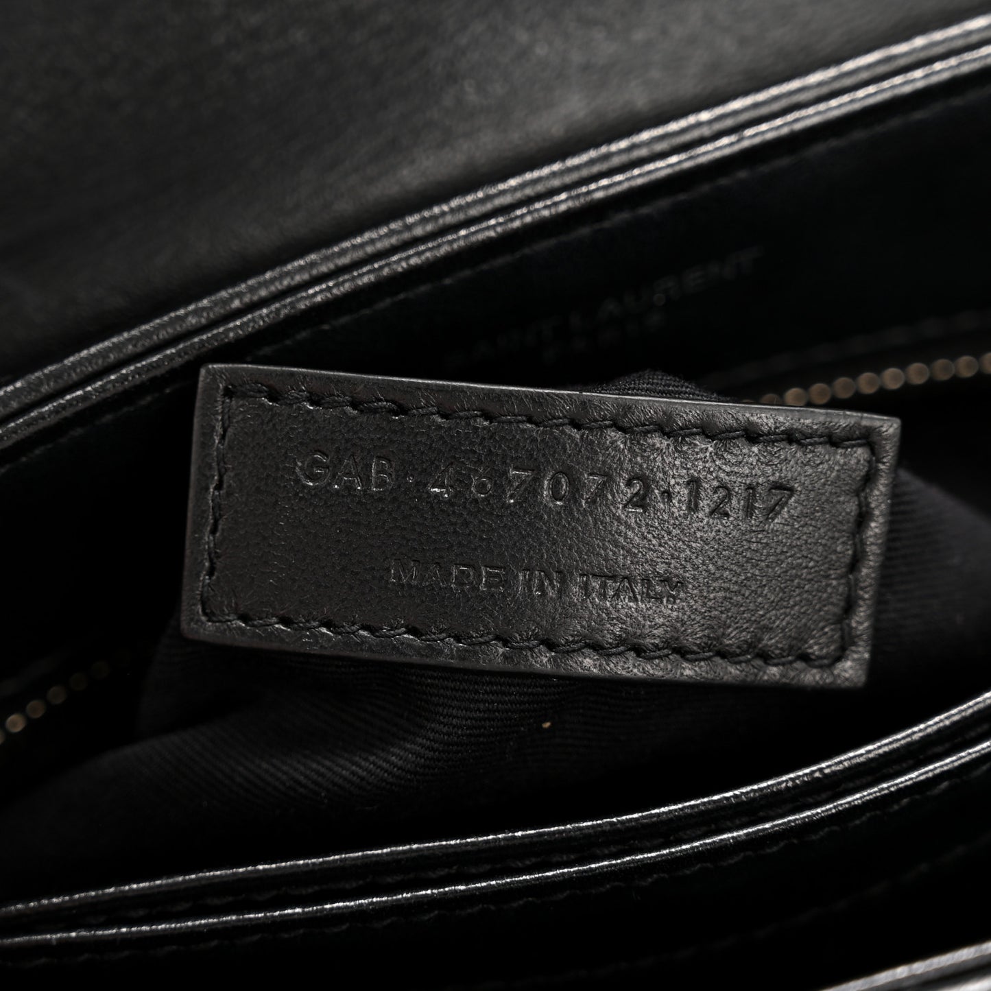 Calfskin Y Quilted Monogram Toy Loulou Crossbody Bag Black