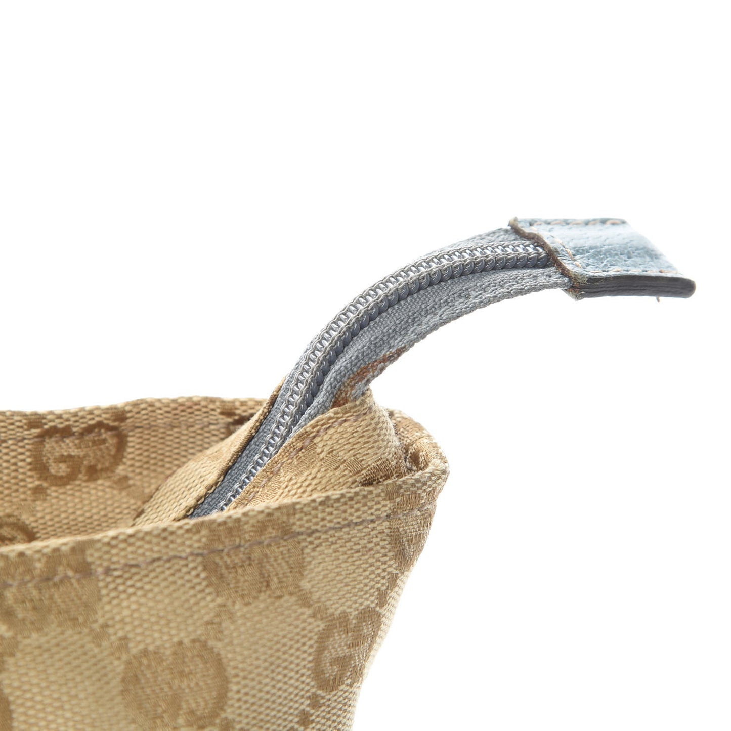 GG Monogram Small Web Handle Bucket Tote Blue