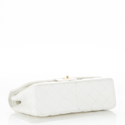 Chanel Caviar Quilted Jumbo Double Flap White 4 of 8