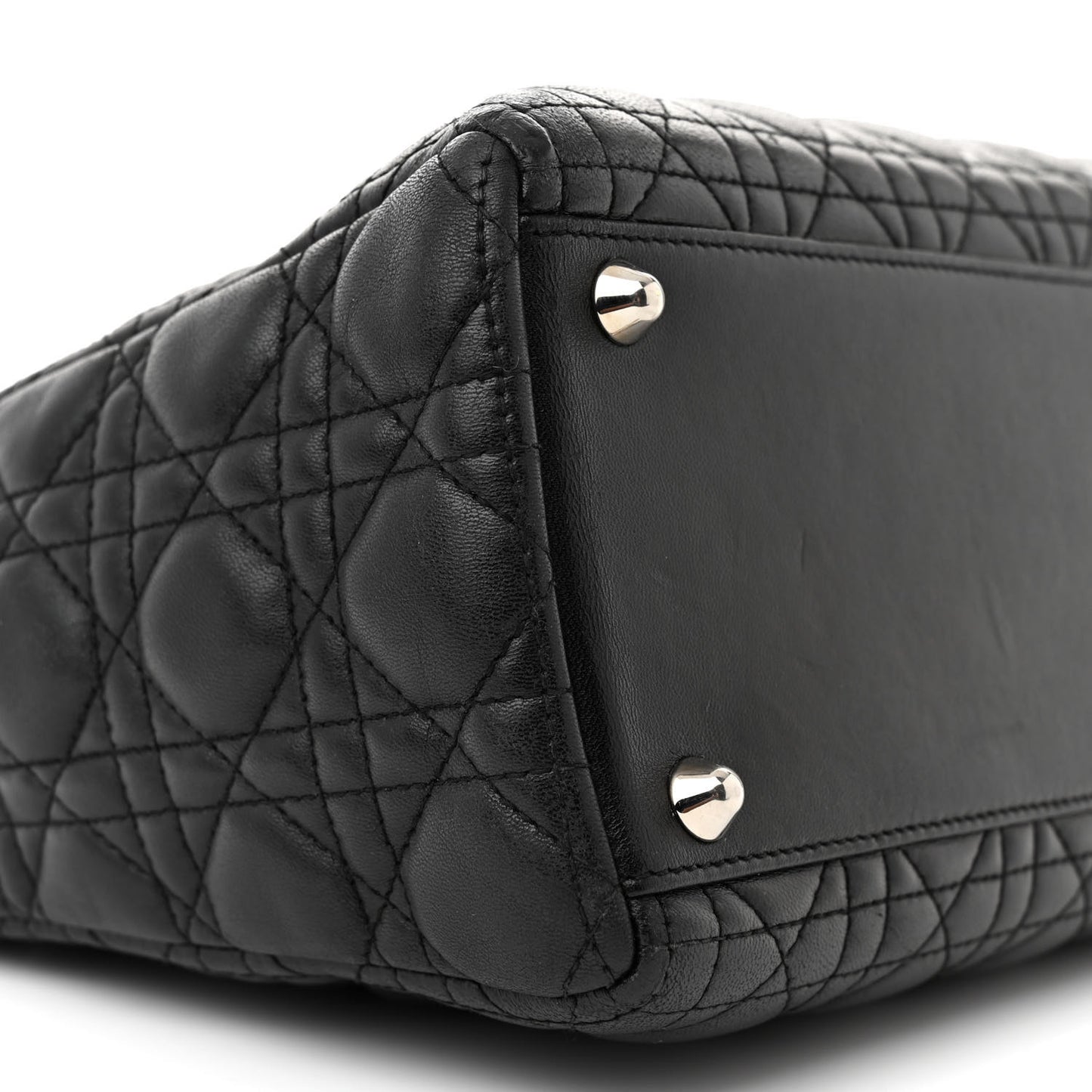 Lambskin Cannage Large Lady Dior Black
